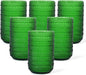 CHLJAR Christmas Green Vintage Wine Drinking Glasses Set of 6, 14 oz hobnail by Unknown