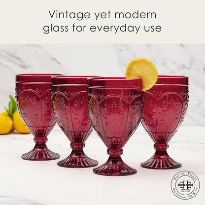Fitz and Floyd Trestle Glassware Ornate Goblets - Image 8