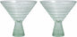 Fortessa Jupiter Hobnail Glass, 11.5 Ounce Martini, Sage Green by Unknown