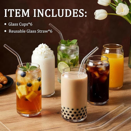 Korser Drinking Glasses Set of 6, 17oz Highball Glass Cups - Image 4