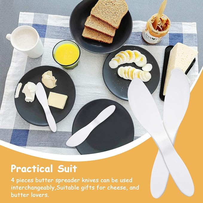 Patelai 4 Pcs Reusable Plastic Butter Spreader Knives, Strong and Durable - Image 7