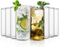 Highball Drinking Glasses Set of 8 | 15 oz Capacity | Thin And Light by LAVAUXDESIGNS