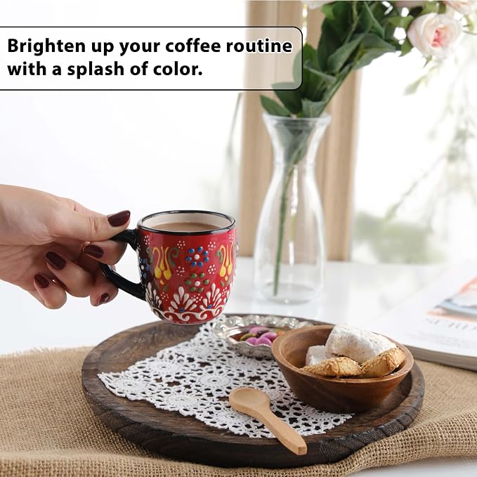 Espresso Cups Set of 2 | 4 oz Small Espresso Cups | Turkish Tea Cups | - Image 4