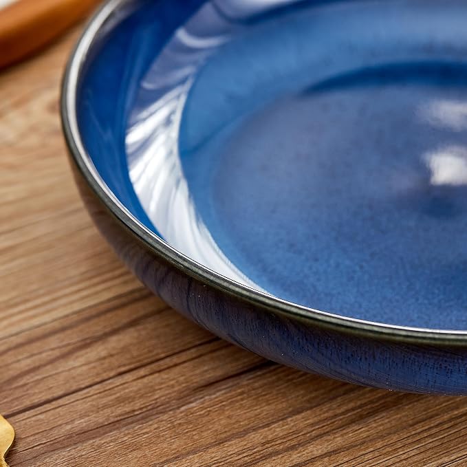 Transmutation Glaze Serving Pasta Bowl, 10 inch Ceramic Wide Salad Bowls - Image 5