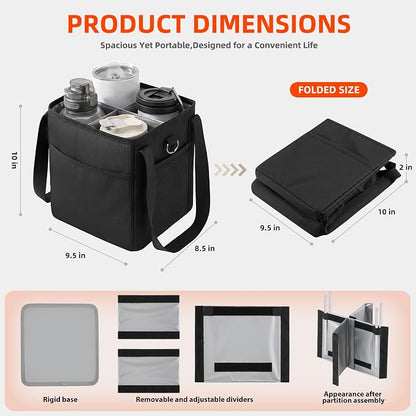 4 Cup Drink Carrier Bag, Insulated Cup Caddy - Image 5