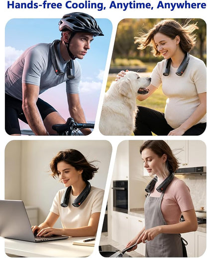 Portable Neck Fan with Reading Light, 6-Speed Wearable Fan, 6000mAh USB-C - Image 7