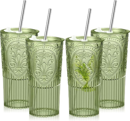 4 Set 20oz Vintage Plastic Tumbler by Unknown