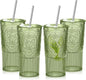4 Set 20oz Vintage Plastic Tumbler by Unknown