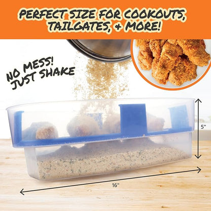 COOK'S CHOICE XL Original Better Breader Bowl 16" Mess-Free Breading Tray | - Image 2