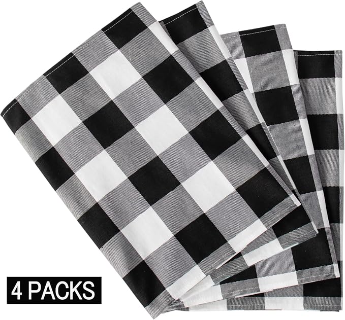 ShinyBeauty 4 Pack Checkered Table Runners - Image 6