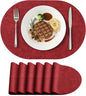 Placemats Set of 6, 11.8 x 17 Inch, Waterproof Wipeable Reversible PU Placemat by homing
