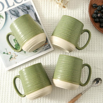 Large Ceramic Coffee Mugs Set - 15 OZ Porcelain Coffee Latte Cups Set of 4 - Image 5