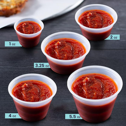 Fit Meal Prep 100 Pack 3.25 oz BPA Free Condiment Cups No Lids, Disposable - Image 3