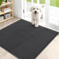 OLANLY Front Door Mat Indoor Outdoor Entrance, Waterproof Heavy Duty Doormat, Fade Resistant, Low Profile, Easy Clean Patio Porch Welcome Floor Mats for Entry, 35x30, Charcoal Grey