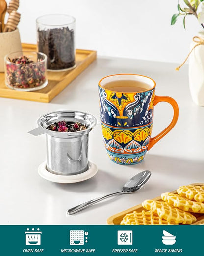 vancasso 18 Oz Tea Infuser Mug - Image 4
