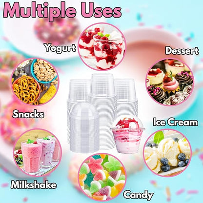 Alaeseje 100 Pack 8 oz Clear Plastic Cups - Image 6
