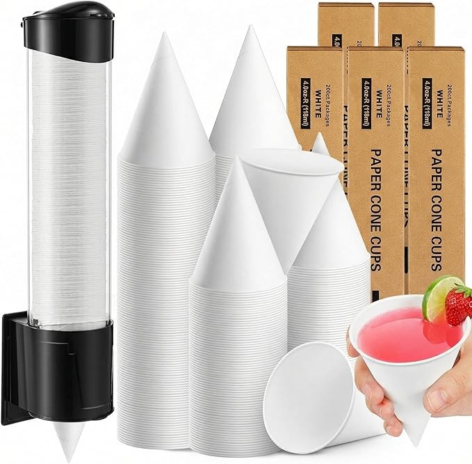 Roshtia 1000 Pcs 4 oz Snow Cone Cups Disposable by Roshtia