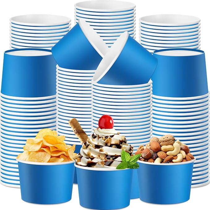 Jingmore Paper Ice Cream Cups 9oz Colored Disposable Dessert Bowls by Jingmore