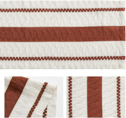 Artoid Mode Caramel Rustic Woven Table Runner 12x108 Inch | Holiday Farmhouse - Image 6