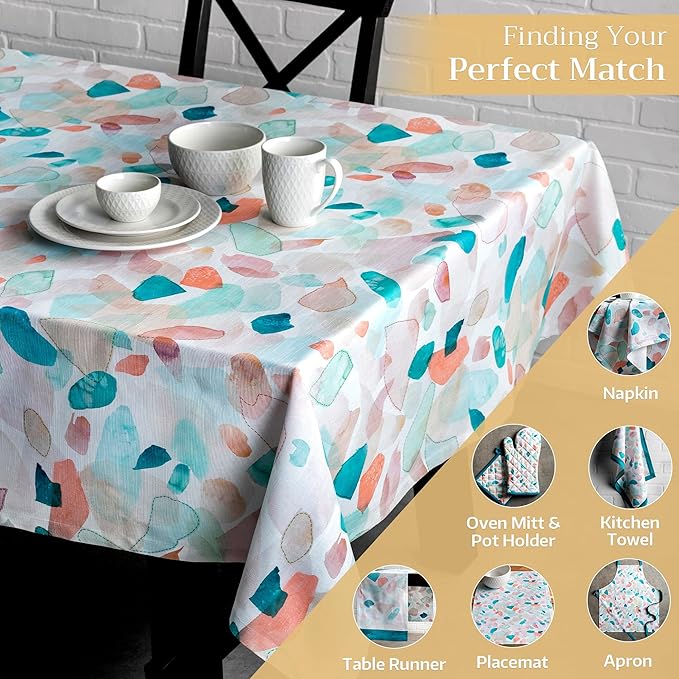 Maison d' Hermine Table Cloth Square Table 100% Cotton 60 x 60 Inches Tablecloth Reusable Decorative for Dining Room Farmhouse Home Valentines Day Decorations Spring Summer - Summer Picnic