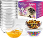 Mini 3.5 Inch Small Glass Bowls with Lids - Small Bowls Perfect for Prep, Dips, Nuts, or Candy - Meal Prep Bowls or Dessert Bowls, Set of 12