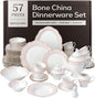 Joseph Sedgh Collection Sandra Bone China Dinnerware Set, 57-Piece | Service by JosephSedghCollection