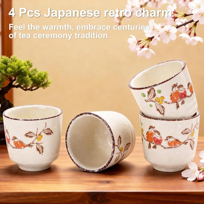 Japanese Tea Cups, 6 OZ Handless Matcha/Coffee Mug, Asian Teacup - Image 7