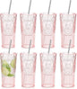 8 Set 20oz Vintage Plastic Tumbler by Unknown