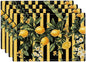 Lemon Placemats Set of 4, Yellow Lemon Place Mats, Fruit Waterproof Washable Table Mats for Home Party Indoor Kitchen Dining Table Decoration 12x18 Inch