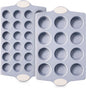 BRONYPRO 2-Pack 12 Cup and Mini 24 Cup Non Toxic Nonstick Ceramic Muffin Pan & by Bronypro