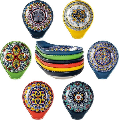 HENXFEN LEAD Dipping Bowls Set of 6, 3 oz Small Ceramic Sauce Dishes for Soy Sauce, Condiments, Appetizers & Snacks – Mini Serving Bowls for Sushi, BBQ & Parties