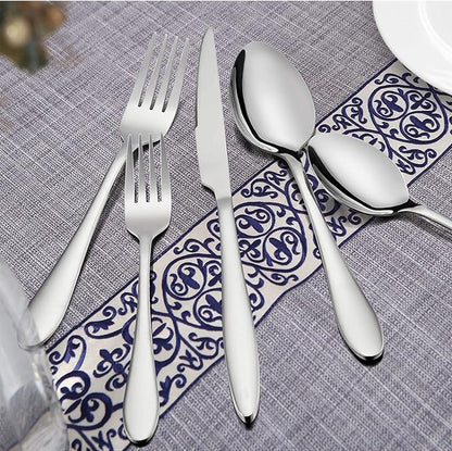 LIANYU 30 Piece Silverware Set for 6, Stainless Steel Flatware Cutlery Set - Image 4