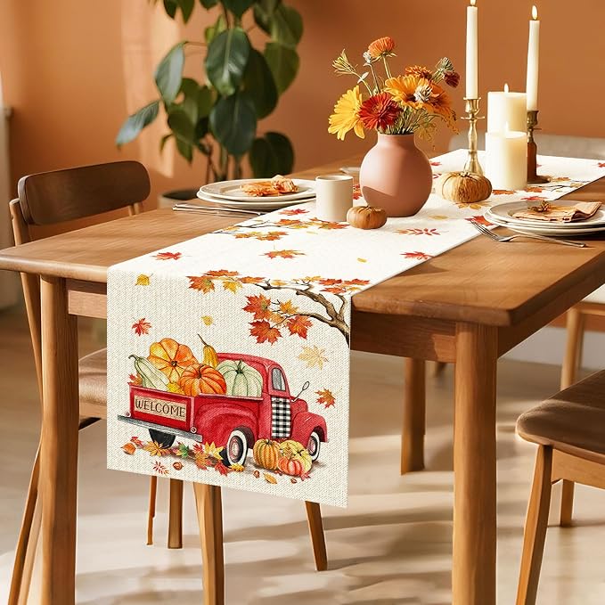 Bonsai Tree Fall Table Runners 108, Fall Runner - Image 3