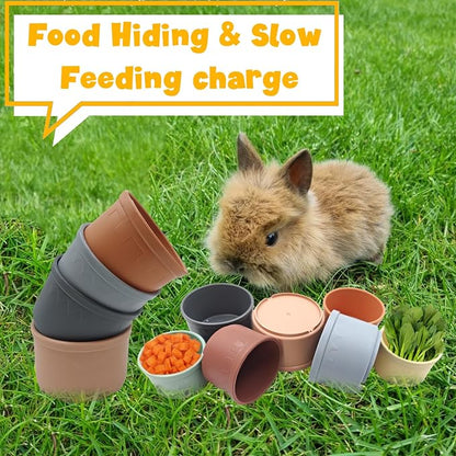 8 Pcs Stacking Cups for Small Animal Toys, Nesting Rabbit Toys of Different - Image 3