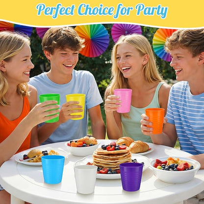 Eccliy 36 Pcs Kids Cups Bulk, 8 oz Plastic Toddler Drinking Cups Unbreakable - Image 5