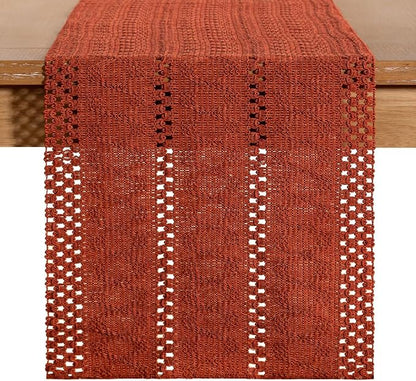Boho Table Runner Summer Farmhouse Rustic Dining Dresser Scarf Home Decor | - Image 5