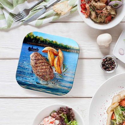 Havercamp Fishing Plates-8 Pack-9 Inch Square-Gone Fishin Party | Set of 8 - Image 5