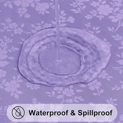 Smiry Square Table Cloth, Waterproof Heavy Duty Vinyl Tablecloths, Wipeable Washable Table Cover for Kitchen and Dining Room (Purple, 54" X 54")