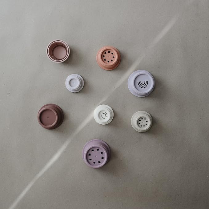 mushie Stacking Cups Toy 8pcs | Made in Denmark - Image 4