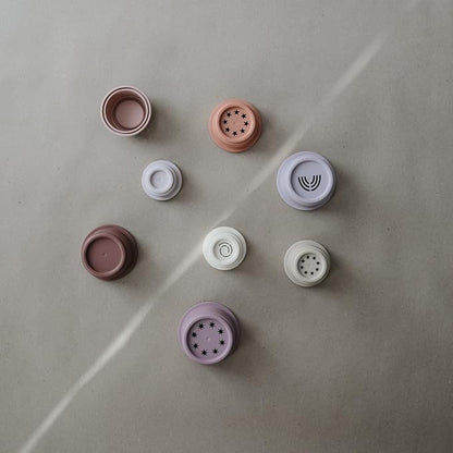 mushie Stacking Cups Toy 8pcs | Made in Denmark - Image 4