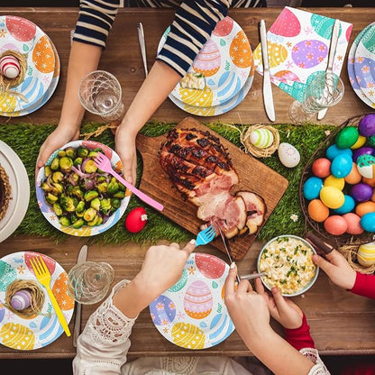 96 Pieces Easter Day Tableware Set Party Supplies - Image 5