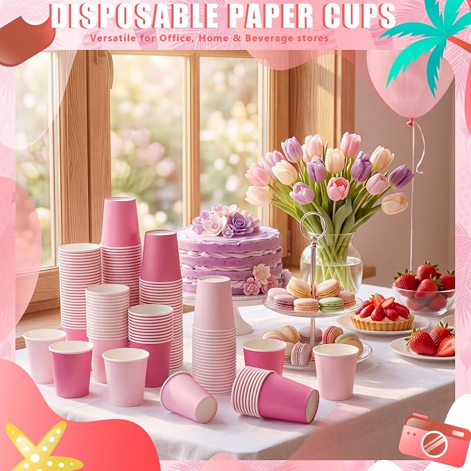 Mimorou 300 Pack 8 oz Disposable Paper Cups, Coffee Cups - Image 5