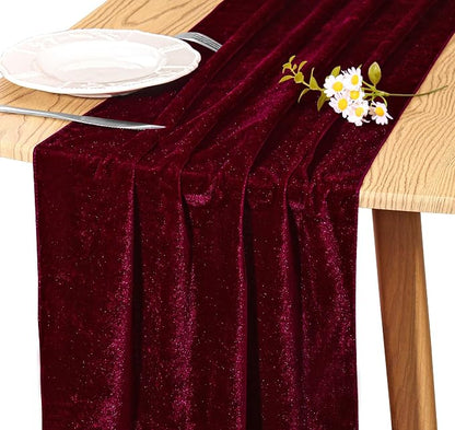 Velvet Table Runner 20 x 120 Inches 10ft Luxurious Thick Soft Velvet by JALANCY