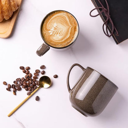 LERATIO Ceramic Coffee Mugs Set of 6, 12oz Handmade Coffee Mugs Set | Large - Image 3