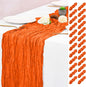 25 Pack Orange Cheesecloth Table Runner Boho Gauze Wedding Decor | Rustic Sheer by Lumaycens