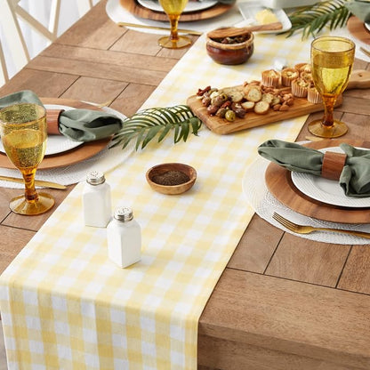 DII Checkered Tabletop Collection 100% Cotton, Machine Washable, Table Runner - Image 5