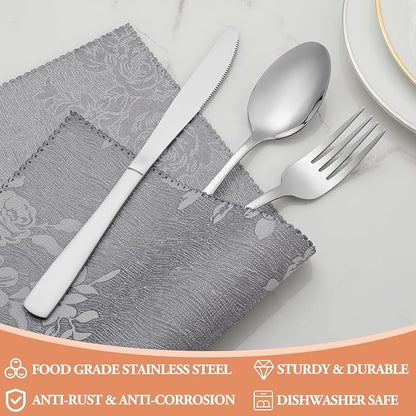 20 Pcs Silverware Set, Stainless Steel Flatware Set - Image 3