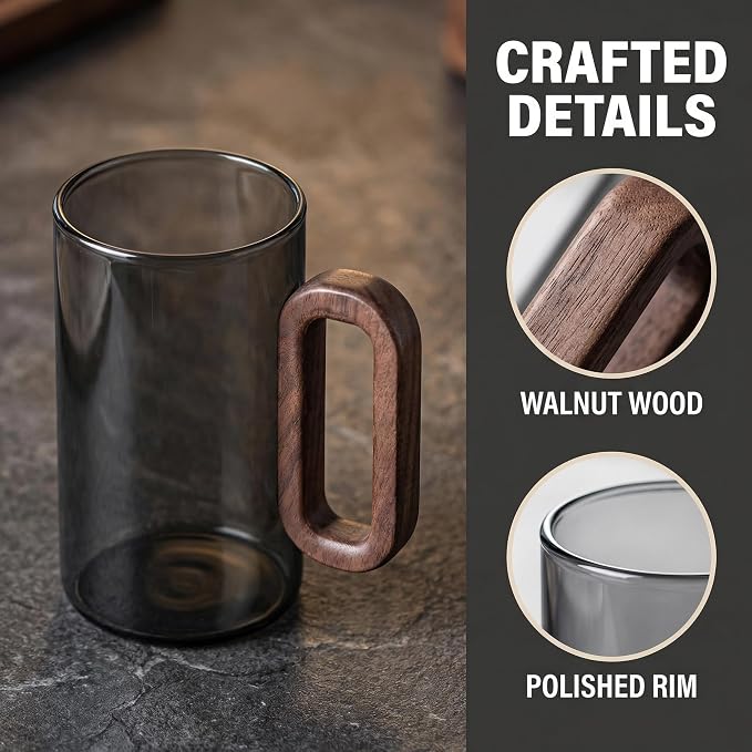 12OZ Borosilicate Glass Coffee Mug - Image 6
