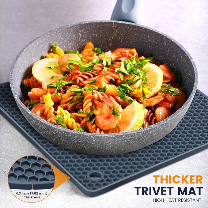 Silicone Trivet Mats 4 Heat Resistant Pot Holders Multipurpose Non-Slip Hot Pads - Image 4