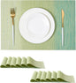 Leetaltree Gradient Green Woven Placemats Set of 12 by Leetaltree-ArtatEveryTable